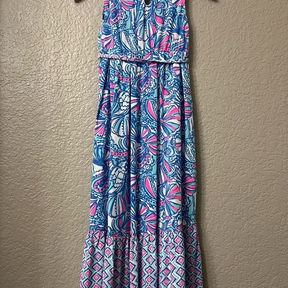 BOGO Lilly Pulitzer for Target Maxi Dress My Fans Blue size XS - Picture 3 of 7